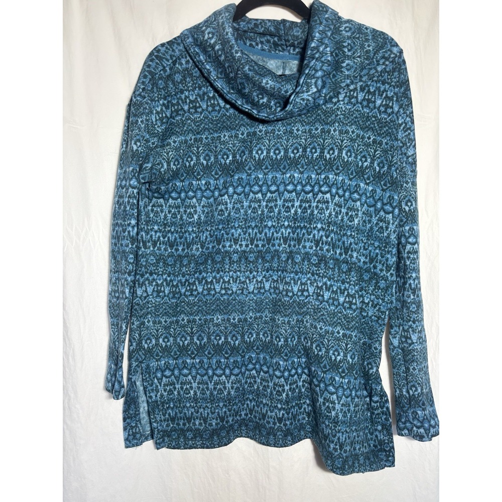 St.Johns Bay Womens Sweater Large Teal active pullover‎ C28